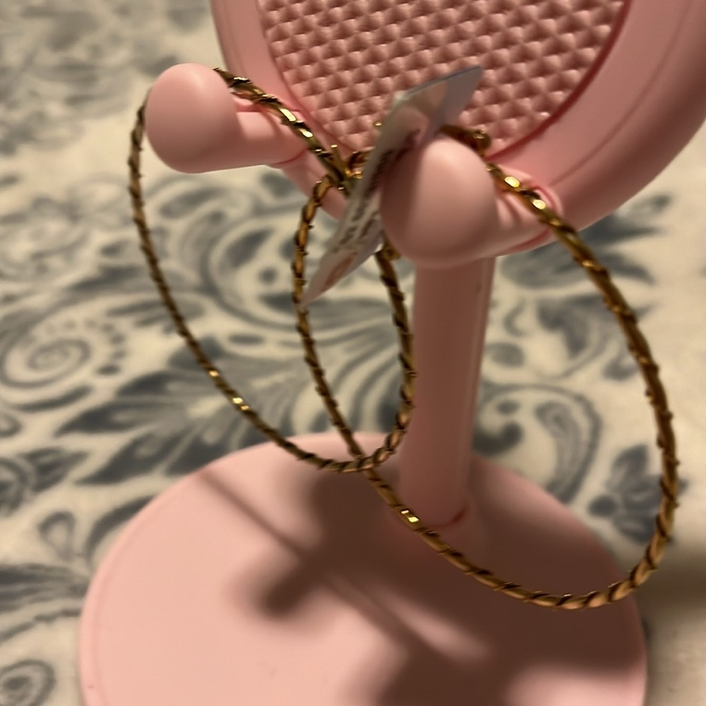 10 K Gold filled 24 centimeters braided hoops. New with tags.